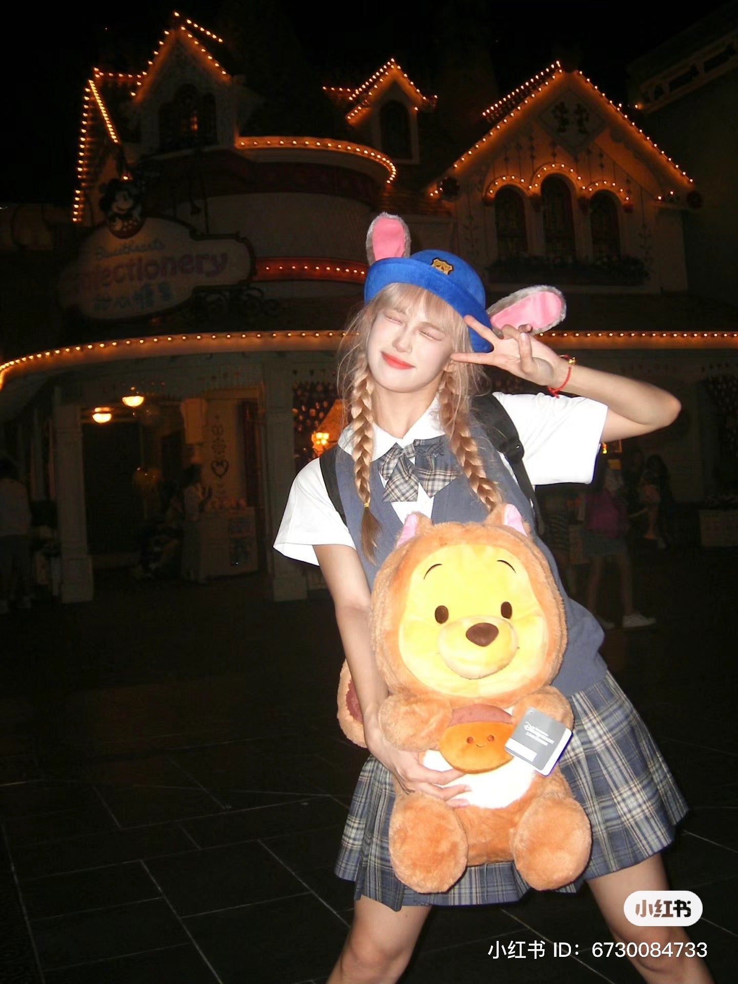 Disney SH|松鼠噗噗/维尼公仔/玩偶/帽帽可脱|超大M号