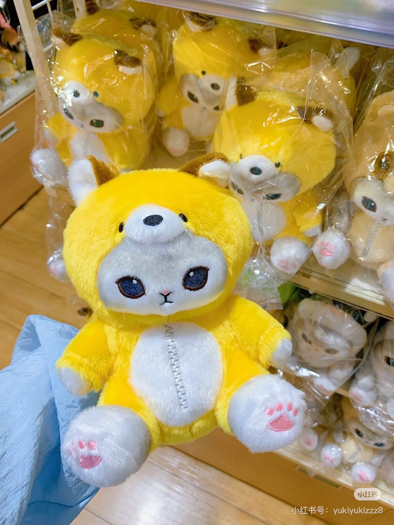 Mofusand|Chubby Potetama Plush Toy - Fox Cat : Kitsune Nyan Gray| 200×140×210mm approx.