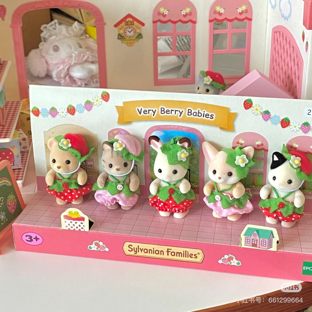 【Elizabeth available, limit 1】SylvanianFamilies| Strawberry Costume Babies set 5 babies Calico Critters Epoch Japan