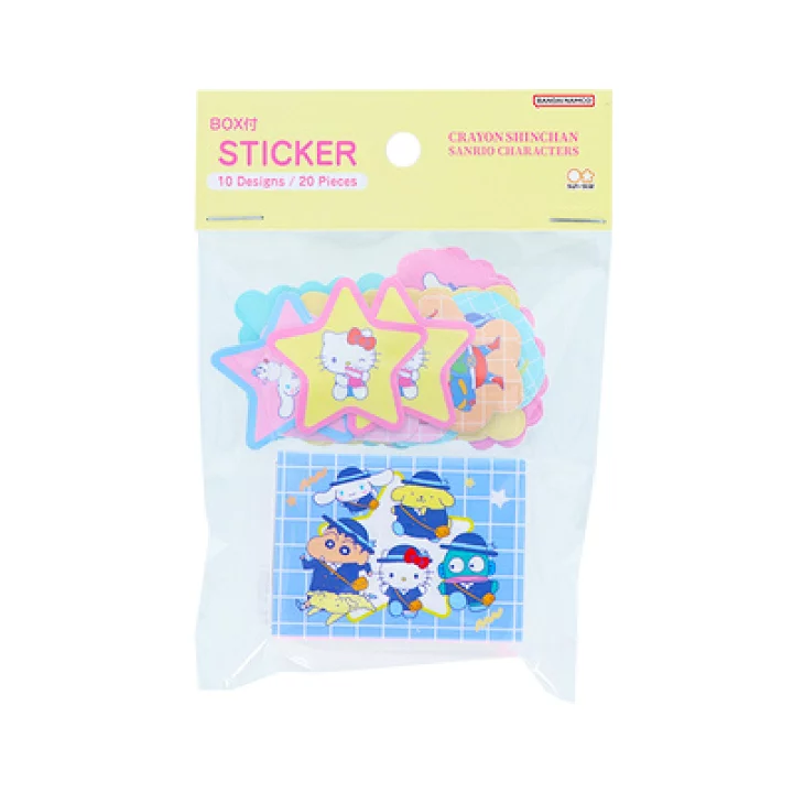 Crayon shin-chan|Sanrio × Crayon Shinchan Boxed Flake Sticker|20 sheets