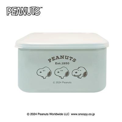 Snoopy史努比|PEANUTS密封保存容器L |约H62×W112×D112mm