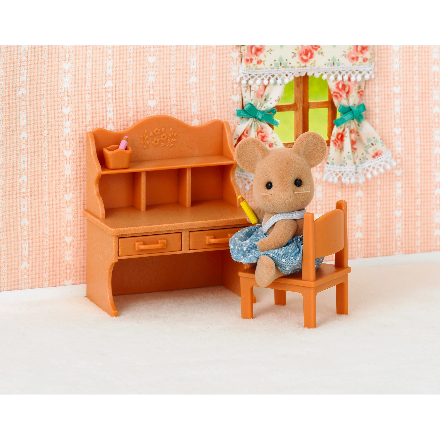 SylvanianFamilies|Mouse Sister with Desk Set-5142