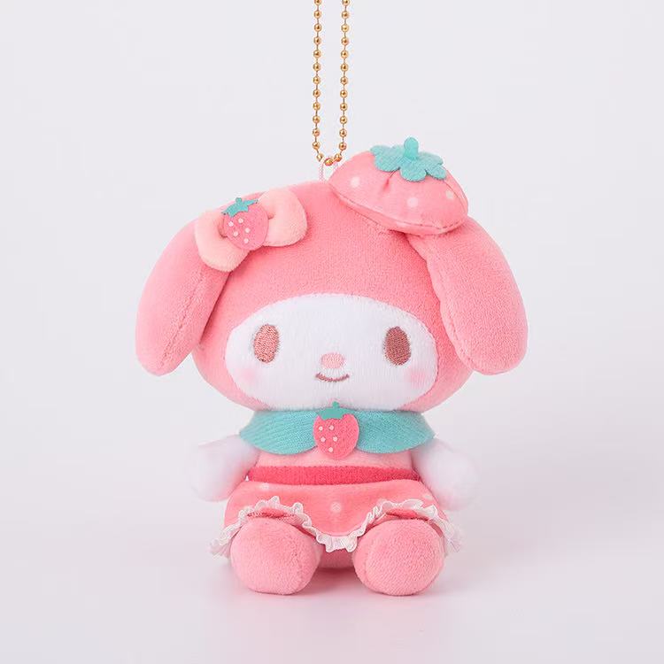 Sanrio|Strawberry Cheek Squishy Mascot Holder /Plush Keychain|Height Approx. 10cm