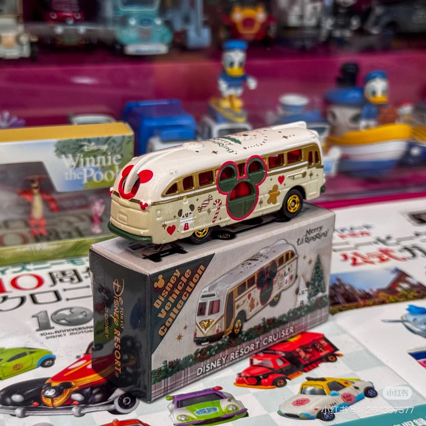 Disney迪士尼 |东迪2024圣诞精灵妖精米奇系列Tomica多美卡巴士玩具车模型