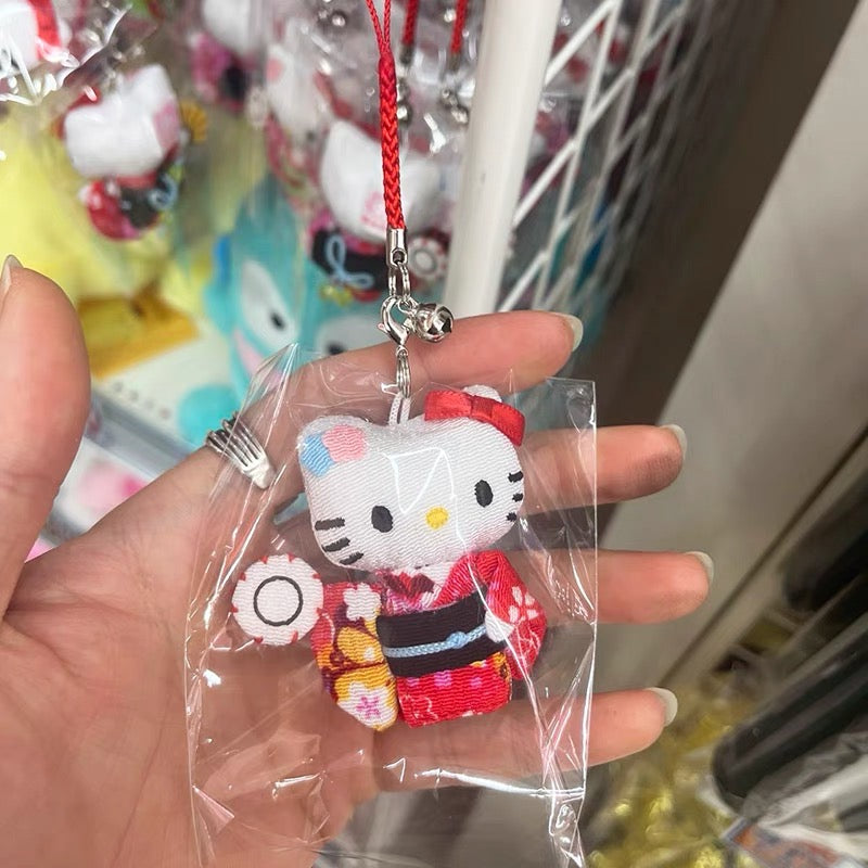 Sanrio三丽鸥|和服Kitty猫手拿鼓挂件