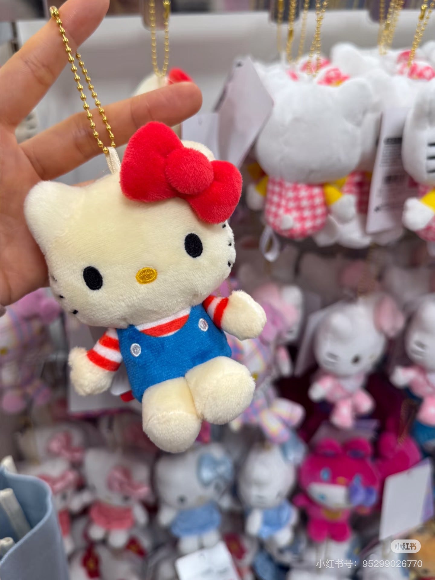 HelloKitty|Sanrio 50th Anniversary Collection Standard Mascot Holder /Plush Keychain| 85x100x45mm approx.