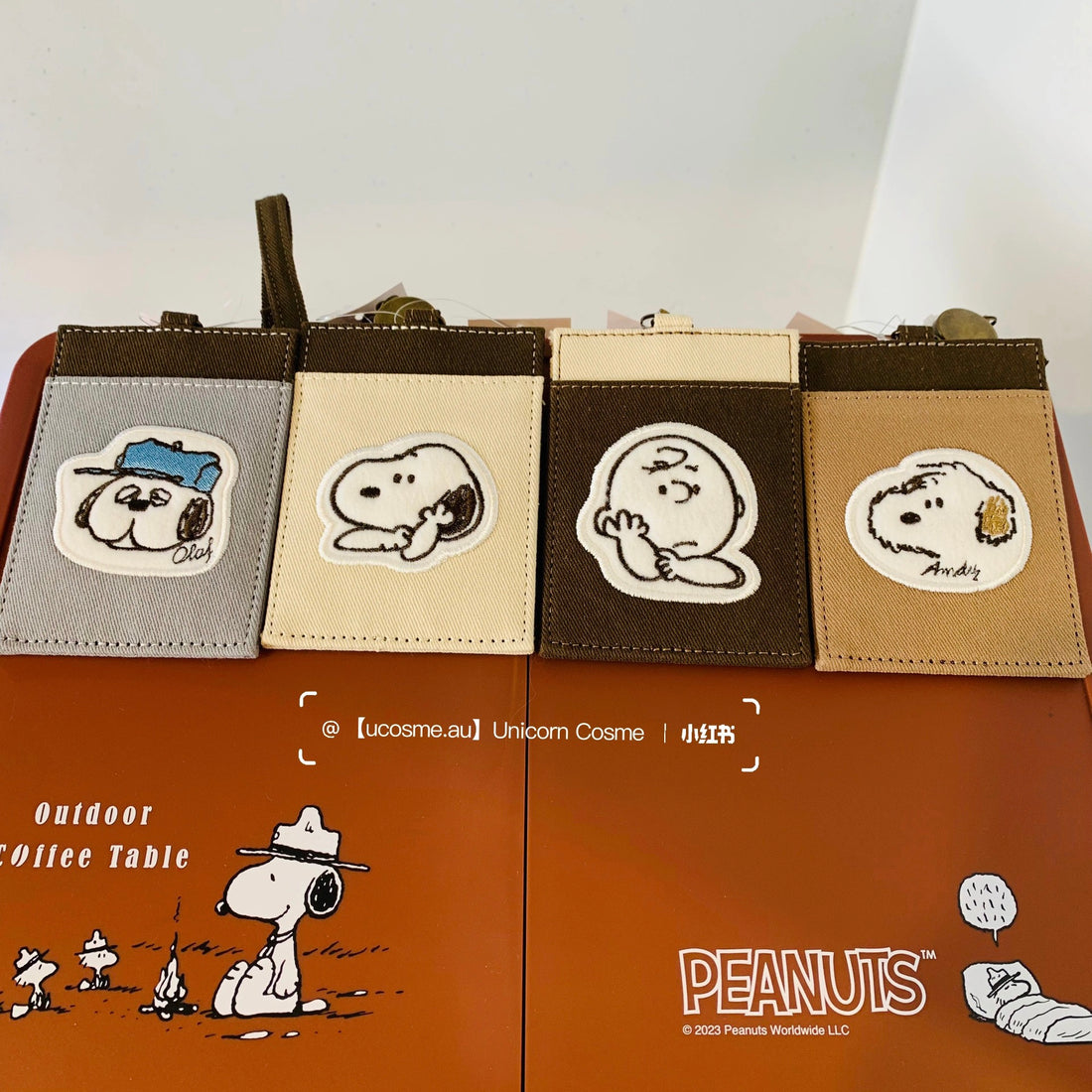 Snoopy|美拉德风限定复古布质可伸缩卡包/卡套|约H:105mm×W:75mm