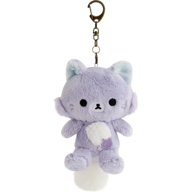 SANX|Rilakkuma and Awawa Neko Outing Plush Face mini Pouch|110 x 70 x 50 mm approx.