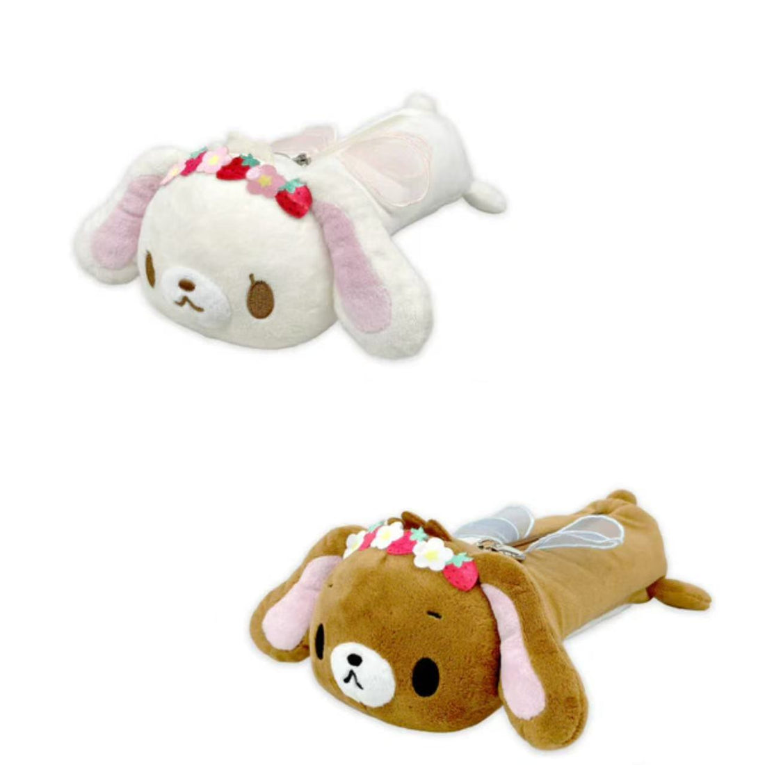 Sanrio|Sugarbunnies Strawberry Flower Fairy Fluffy Plush Pen Case|90×200×255mm approx.