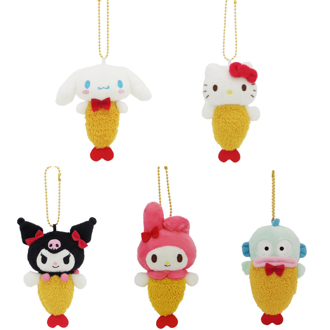 Sanrio三丽鸥|Mascot Holder / Fried Shrimp可爱角色炸虾天妇罗毛绒玩偶挂件/包挂|约H14×W7×D4cm