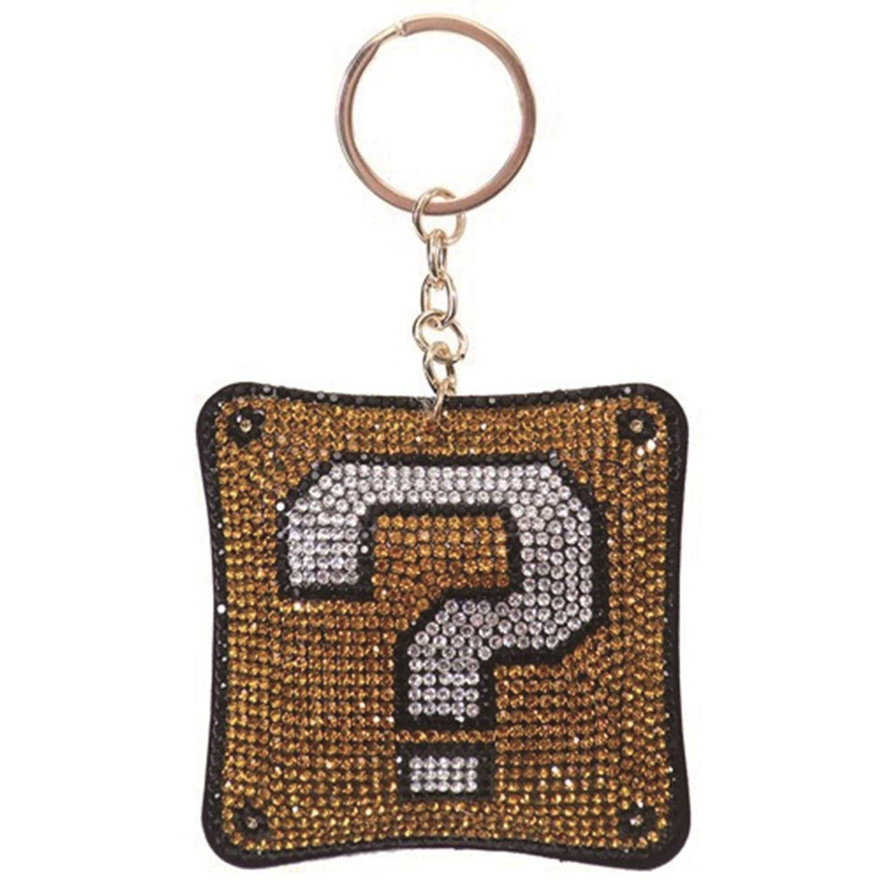 Nintendo|Mario Glitter Deco Key Holder Keychain/Keyring|88×85×20mm approx.