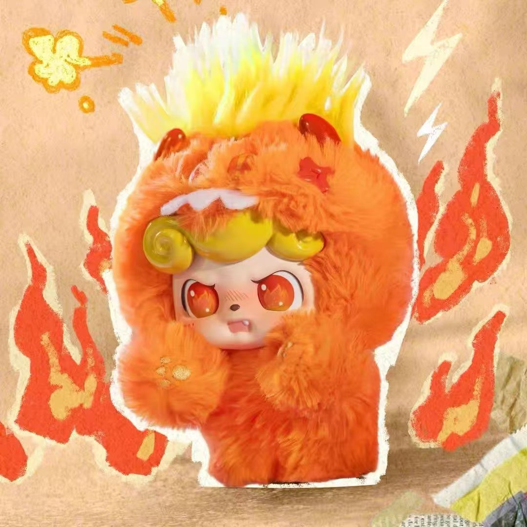JOTOYS Q.Kid Emotional Hairy Monsters Series Vinyl Plush Keychain Blind Box