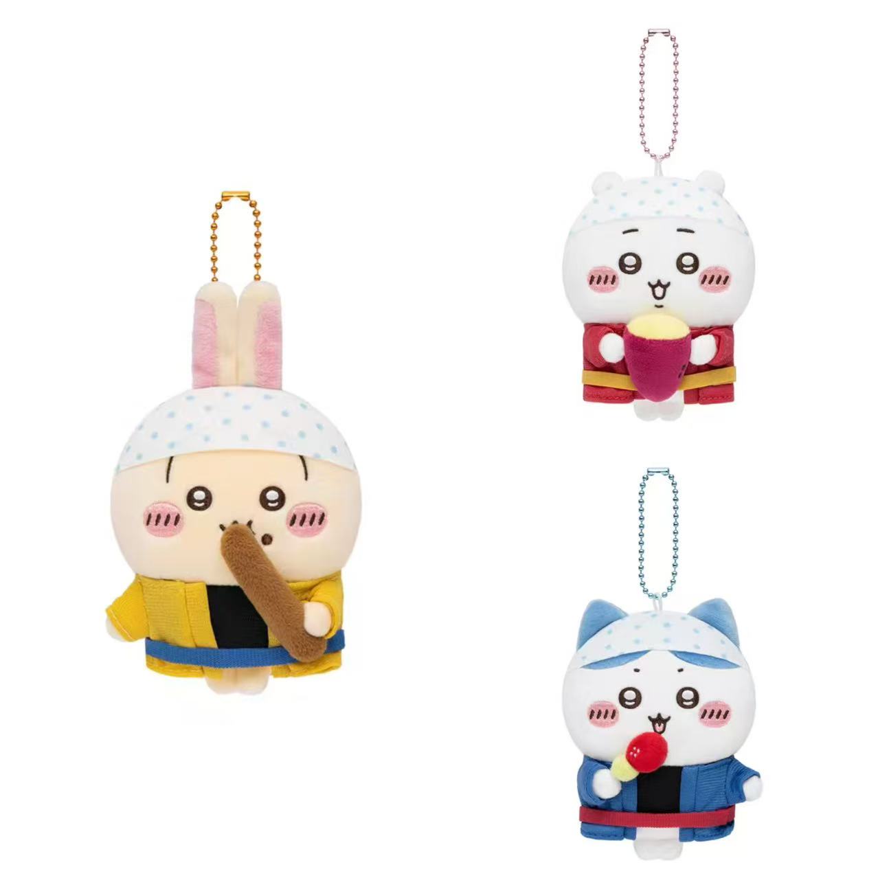 chiikawa|Kawagoe rickshaw driver Mascot Holder /Plush Keychain|H105 x W80 x D65mm approx.