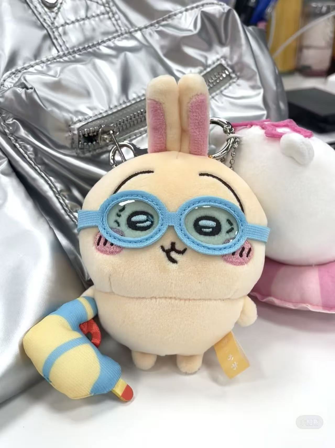chiikawa|Goggle Summer Usagi Mascot Holder /Plush Keychain|135×105×55mm approx.