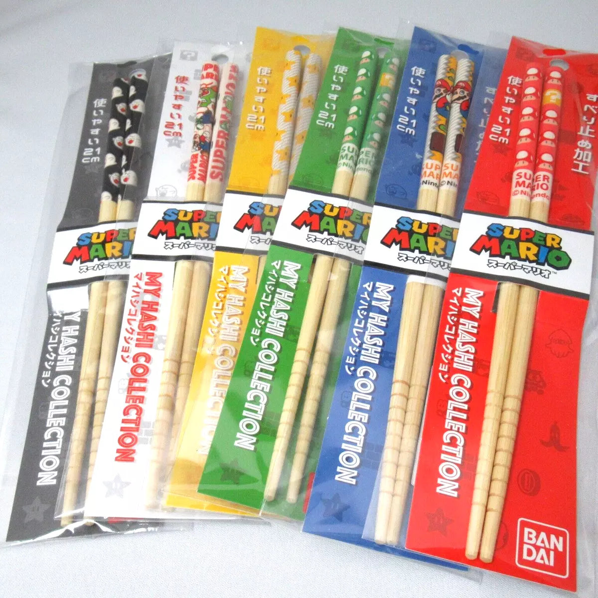 Nintendo任天堂|Mario Bamboo Chopsticks 21cm / Super Mario Brothers超级马里奥竹制筷子|约长210mm