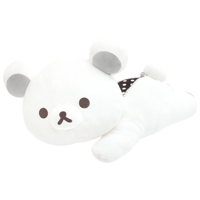 Rilakkuma|San-x Basic Rilakkuma Monochrome Mochi Mochi Squishy Korilakkuma Plush Dolls/Plush Toy|200×280×400mm approx.