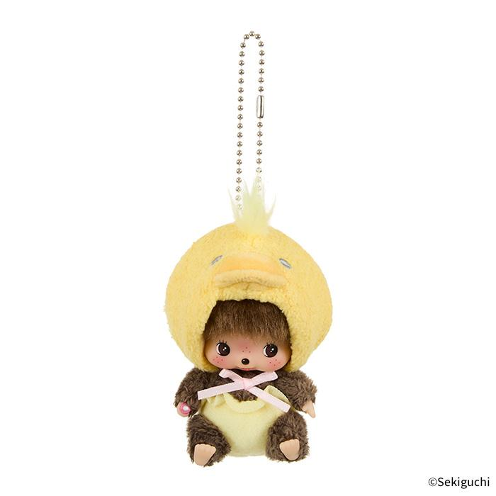 Monchhichi|Animal Bebichhichi SS Big Face Mascot Holder /Plush Keychain|H10.5 x W6.5 x D7cm approx.