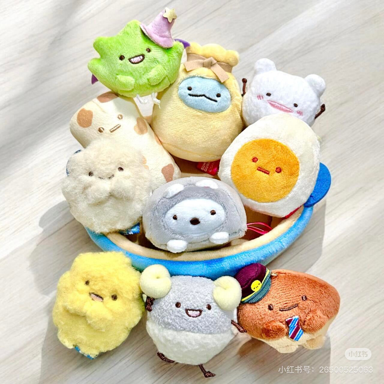 Sumikko gurashi角落生物|Waku Waku Tapioca Convenience Store - Oden Plush Toy Set San-X哇哇哇木薯便利店关东煮毛绒玩偶套组/手玉|约80×160×155mm