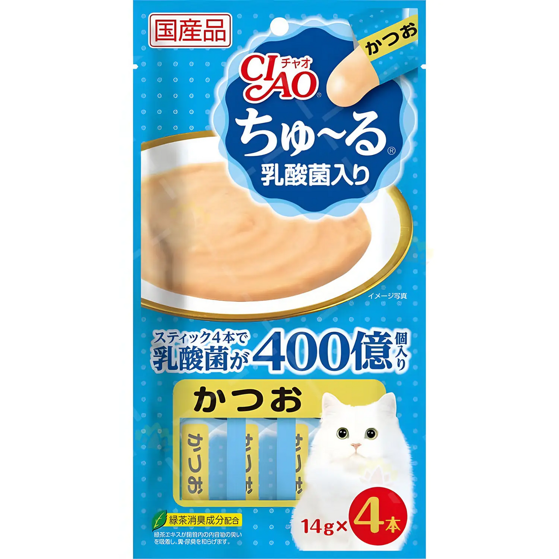 Ciao伊纳宝 | Cat Treat Comprehensive Nutrition Bluefin Tuna Puree Stick 猫咪蓝鳍金枪鱼猫条| 14gx4【26.02】