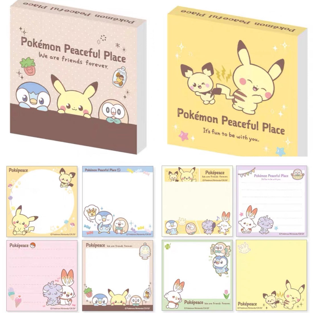 Pikachu皮卡丘|Pokemon Peaceful Place系列小便签|约80x80mm