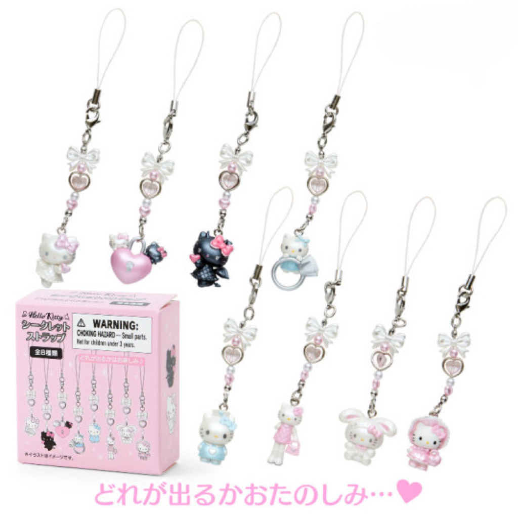 Sanrio三丽鸥|Original Secret Strap - Hello Kitty / Angel and Little Devil Blind Box天使恶魔手机挂坠吊饰盲盒/共8种|1枚