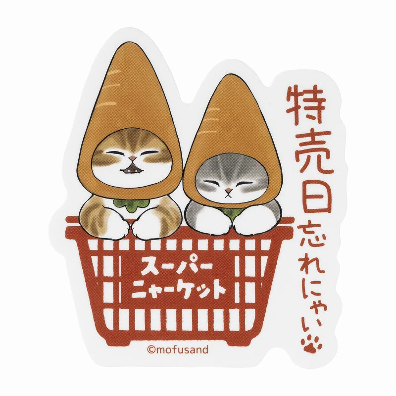 Mofusand|Vinyl Sticker|68×60mm approx.