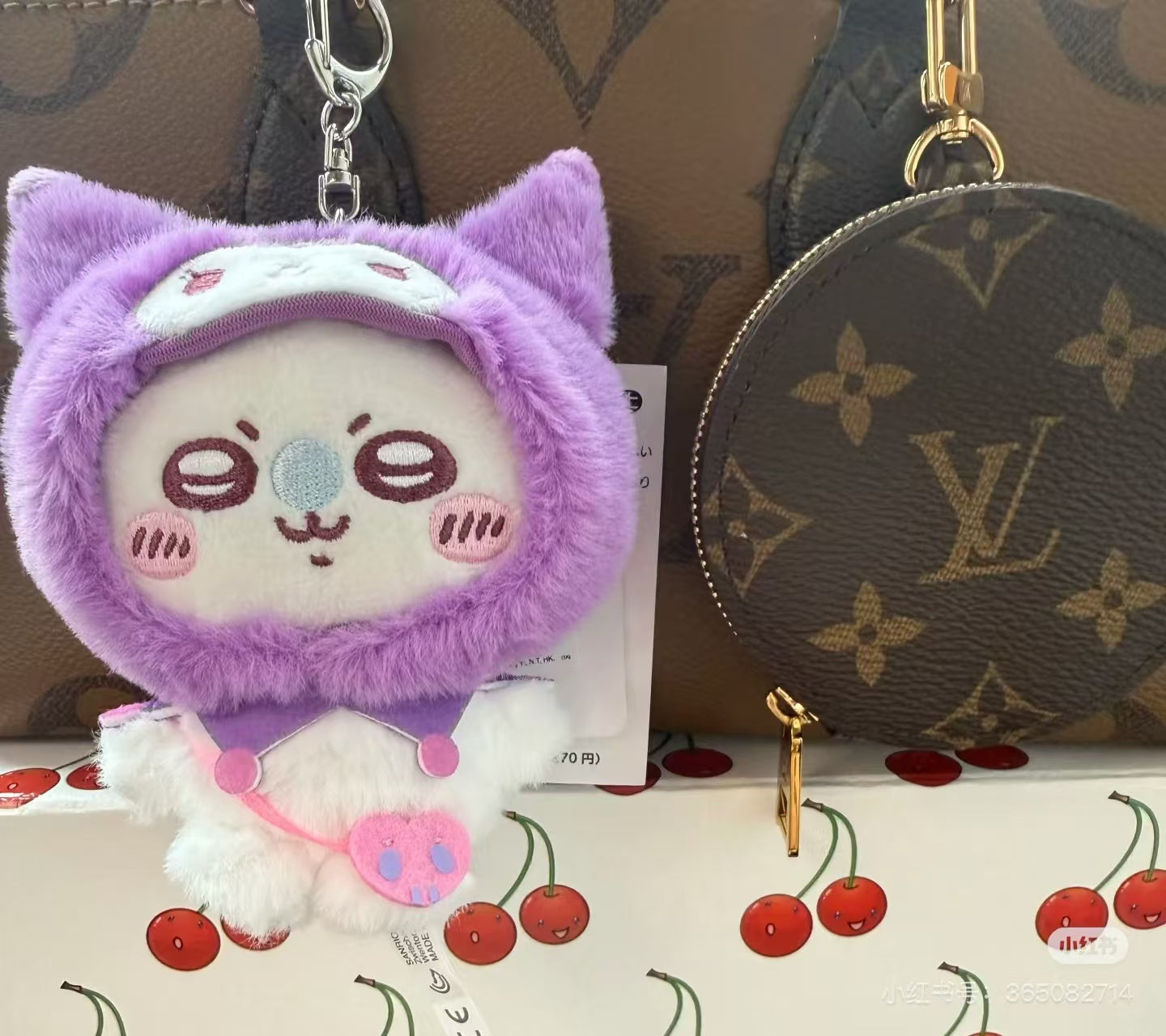 Sanrio|Chiikawa X Sanrio Characters Mascot Holder /Plush Keychain|8 x 14.5 x6cm approx.