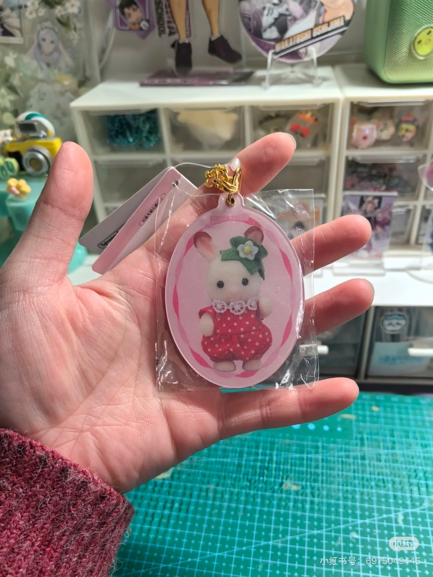 SylvanianFamilies|Baby Fruit Slide Mirror Keychain