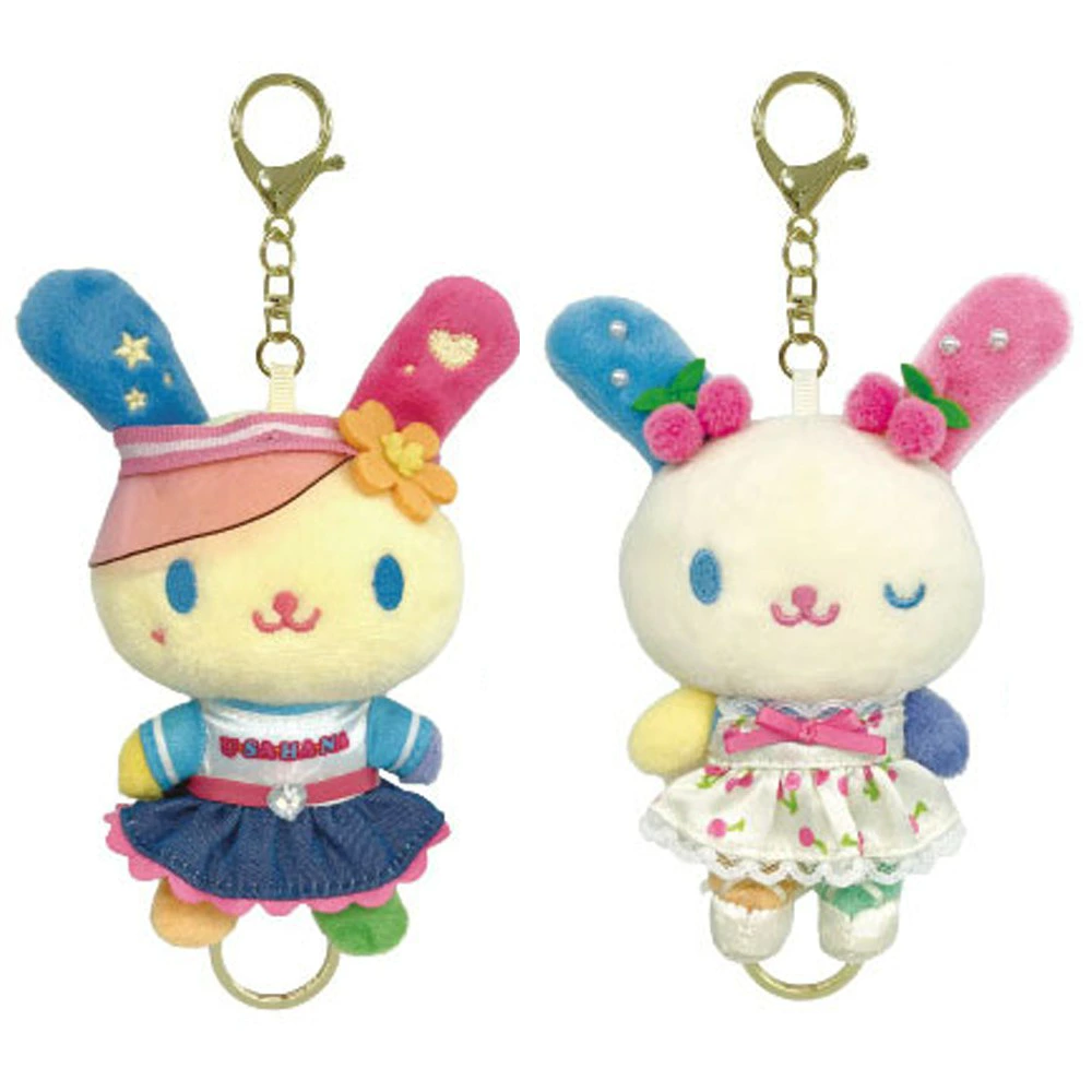 Sanrio|Characters Usahana Reel Mascot Holder /Plush Keychain|H140 x W105 x D50mm approx.