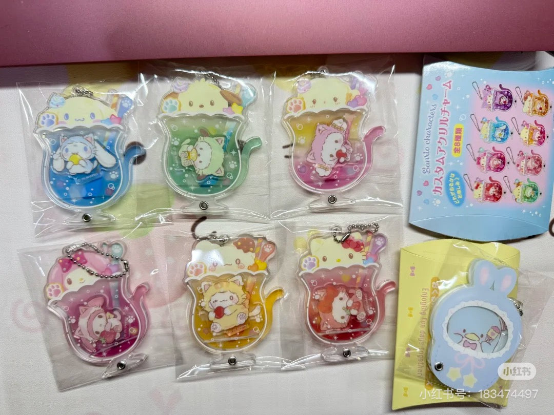 Sanrio|Cat Soda Acrylic Charm mystery bag/blind box/All 8 types|1pcs