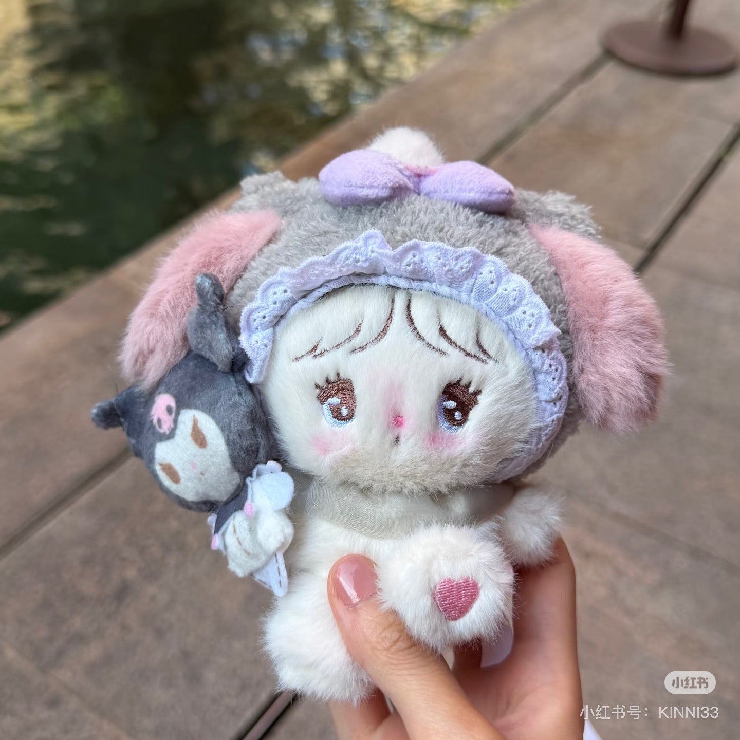 Sanrio|Mikko Illustrations Characters Mascot Holder /Plush Keychain|12cm W x 8.5cm D x 13cm H approx.