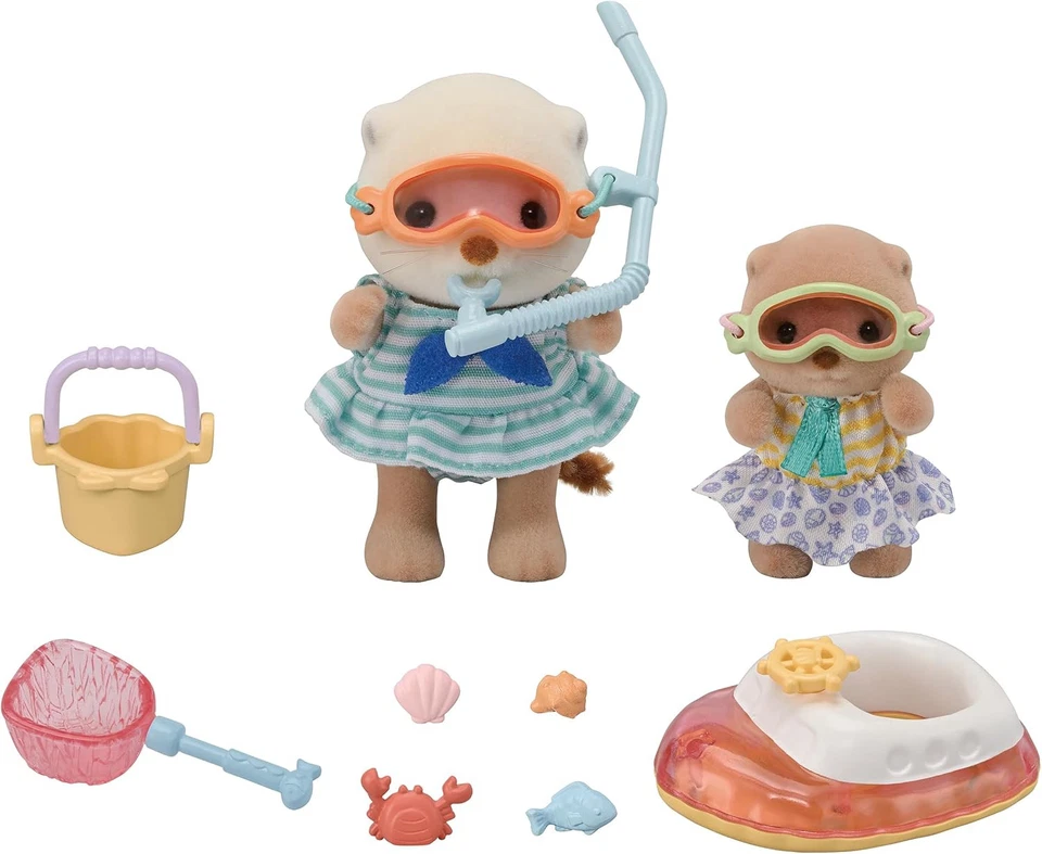 SylvanianFamilies|Sea Otter Sisters-Splashy Snorkel Set 5804