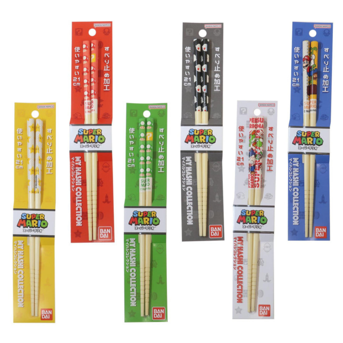 Nintendo任天堂|Mario Bamboo Chopsticks 21cm / Super Mario Brothers超级马里奥竹制筷子|约长210mm