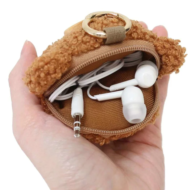 Tim熊|可爱耳机收纳/零钱包挂件/钥匙扣|約100mm×110mm