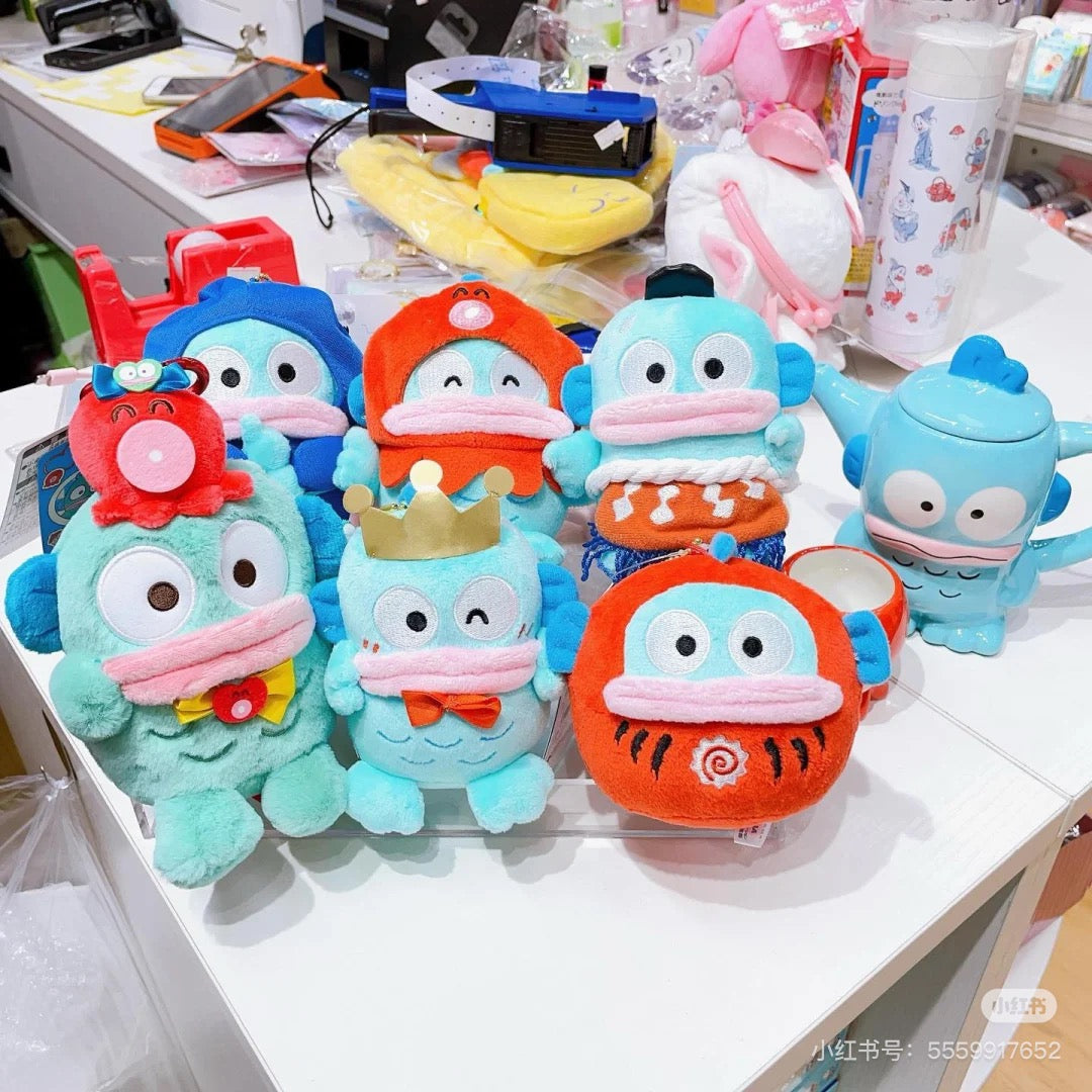 Sanrio|Hangyodon 40th Anniversary Heart Diner MC Mascot Holder / keychain| H22×W13×D10.5cm aprrox.