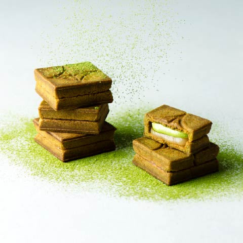 Press butter sand|黄油焦糖奶油夹心酥曲奇/宇治抹茶口味/北海道生奶油|5枚入【24.06.10】