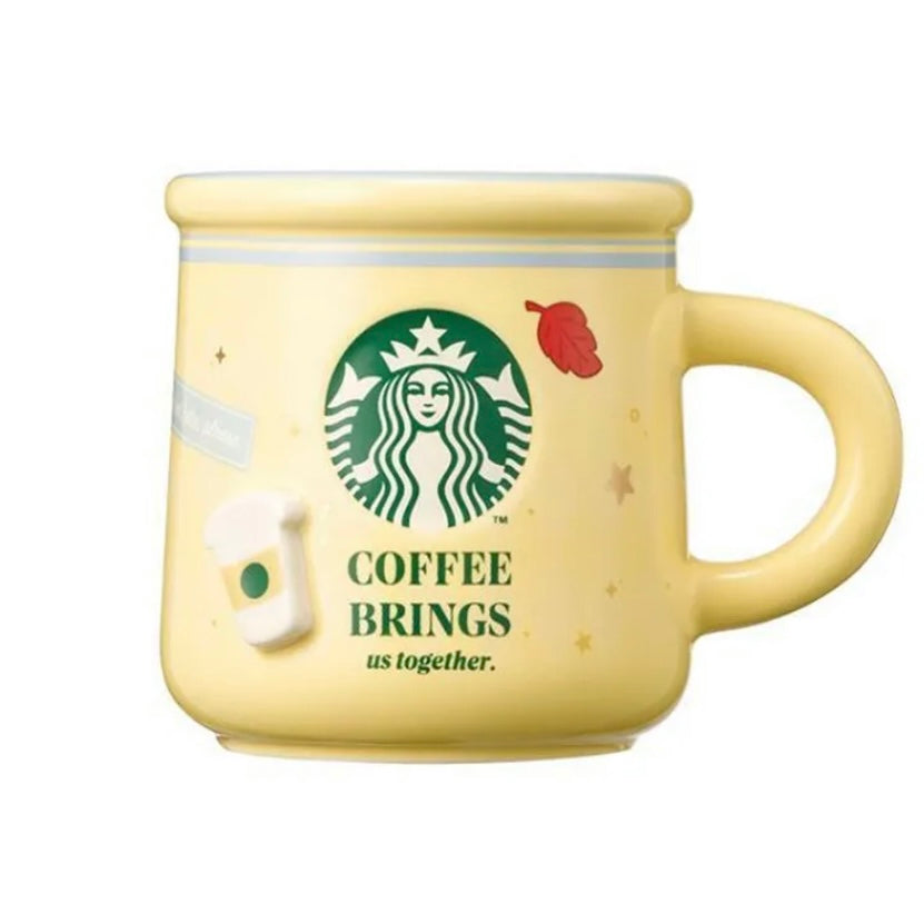 Starbucks星巴克|可爱明亮双色浮雕厚实马克杯/拿在手中很有份量/杯里浅蓝色|355ml