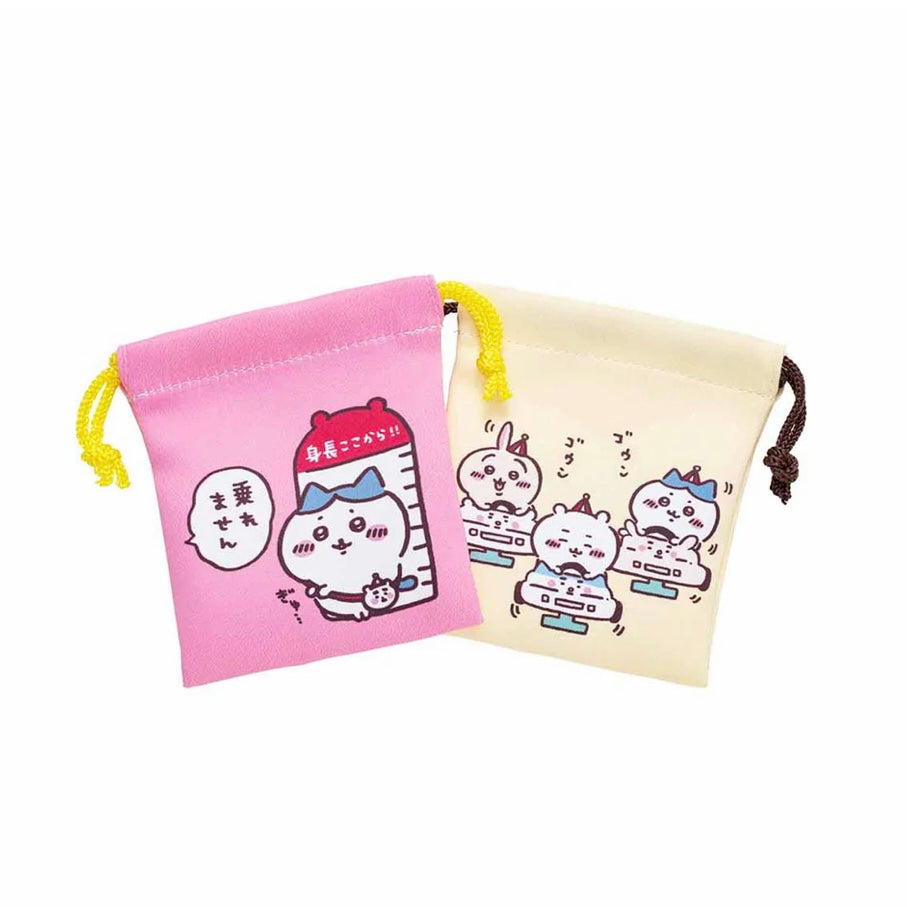 Chiikawa 吉伊卡哇|束口袋/巾着2枚组/正反都可爱|各約H120×W100mm