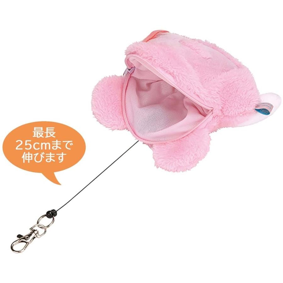 Sanrio|Plush Zipper Pass Case Charm with Reel|165 x 140 mm approx.