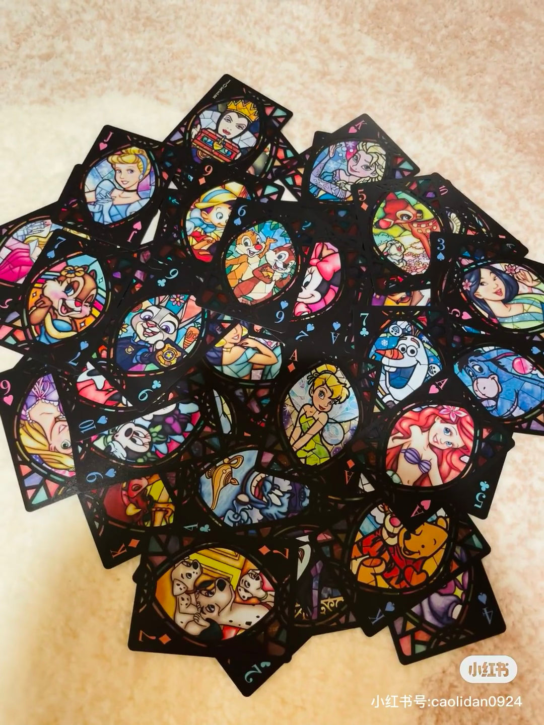 Disney|透光扑克牌/54张不同迪士尼人物