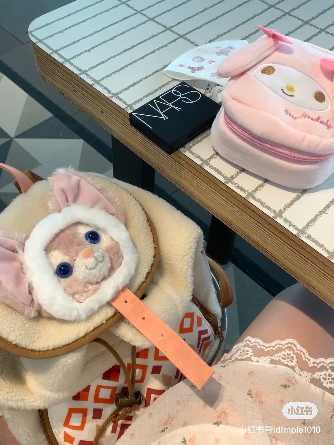 Disney SH|小小梦想家系列毛茸茸贝儿多功能双肩包/书包/大容量耐装