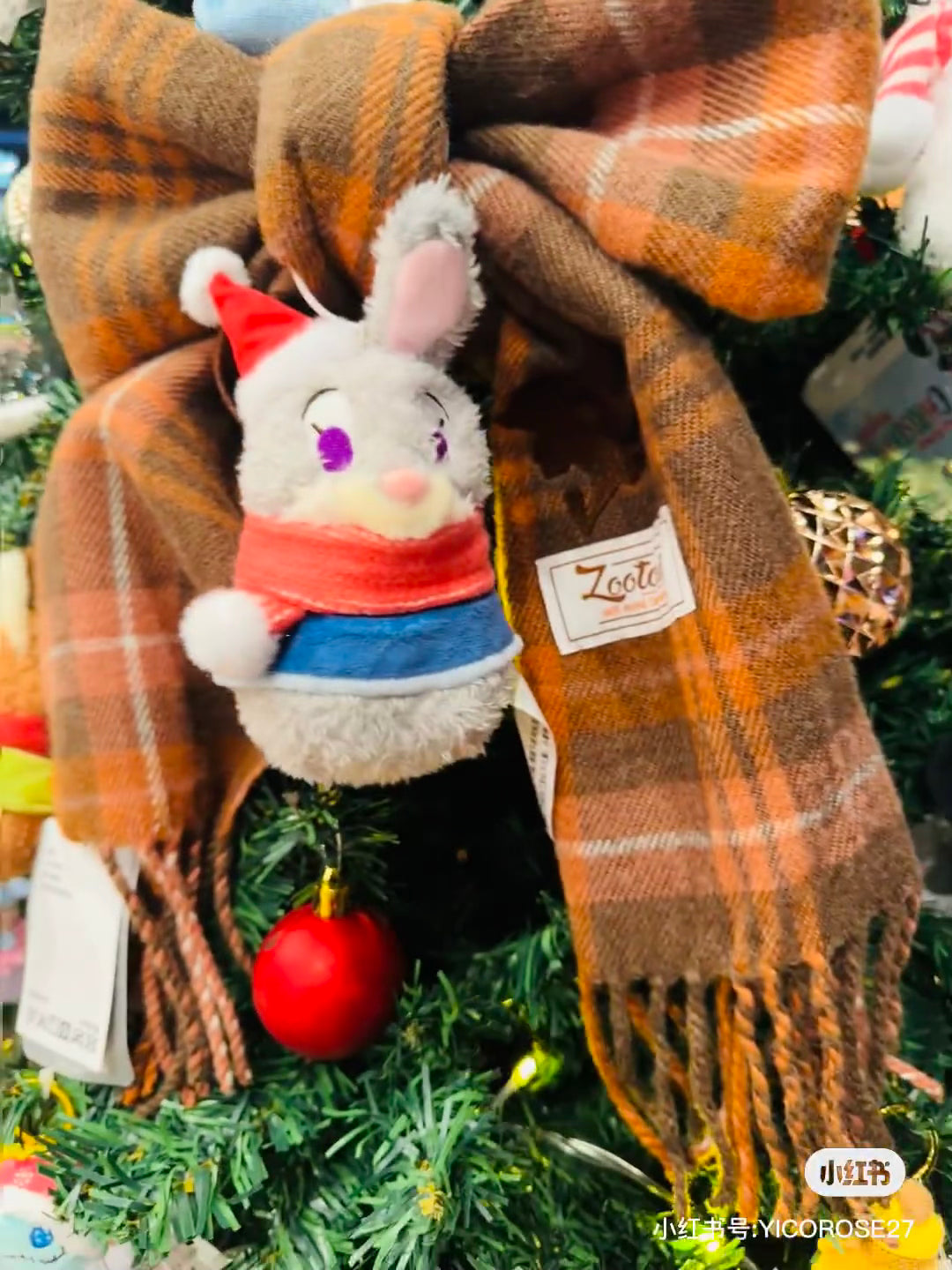 Disney迪士尼|Plush Mascot Keychain / Snowmen Christmas 2024东迪冬日圣诞限定雪人雪球系列可爱角色毛绒玩偶挂件/包挂/圣诞树装饰|约16.5×7.5×6cm