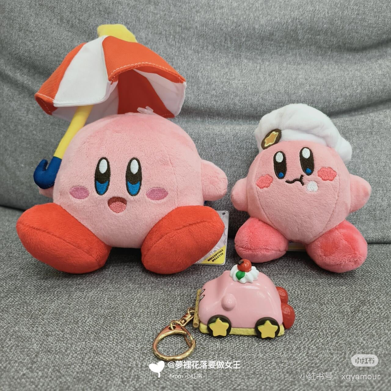 Kirby星之卡比|San-ei Kirby Plush Doll Copy Ability Parasol Kirby30周年纪念款撑太阳伞毛绒玩偶/公仔 | 约W14×D11.5×H19cm