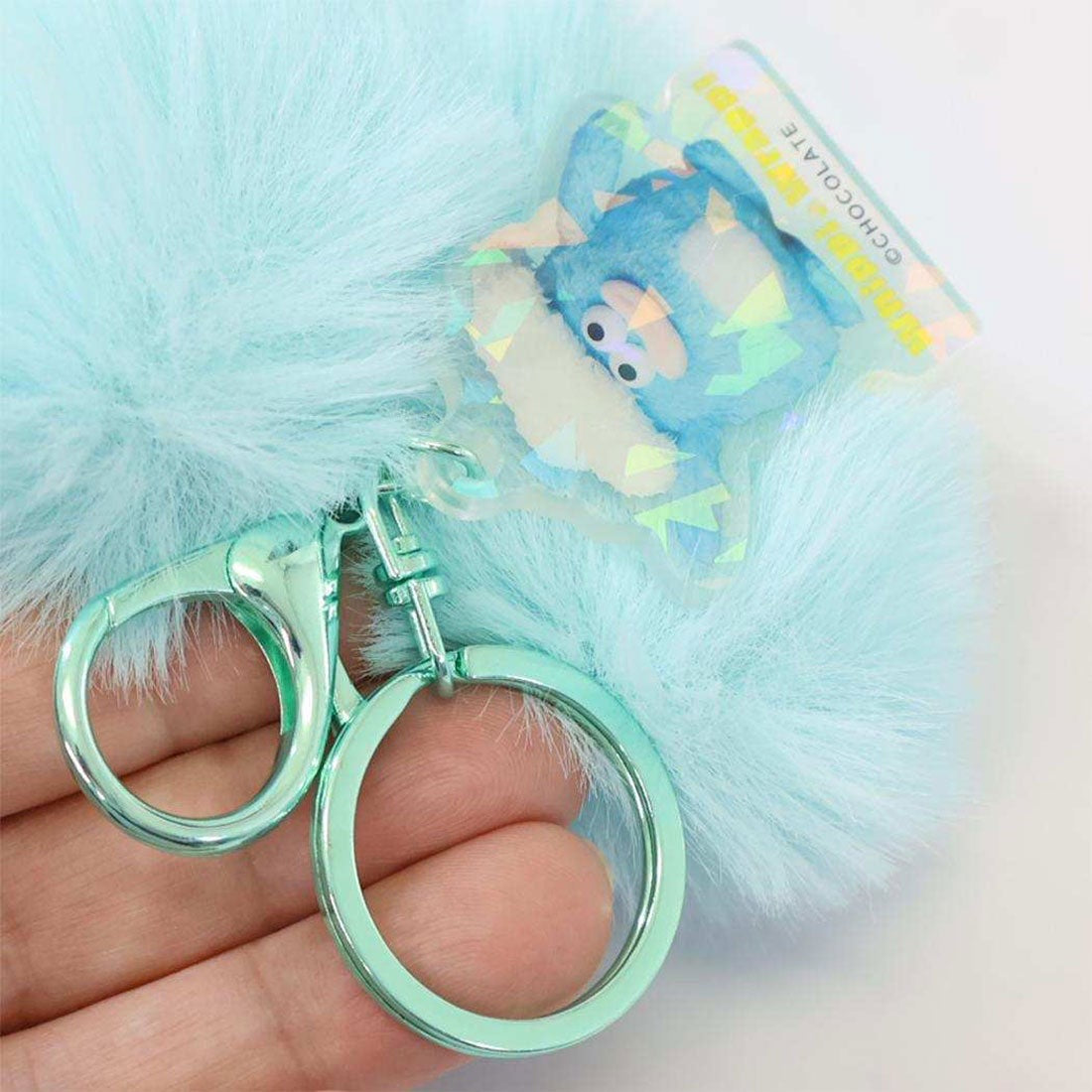 Whippi & Rappi|Heart-Shaped Fur Mascot Holder /Plush Keychain|H80 x W100 x D50mm approx.