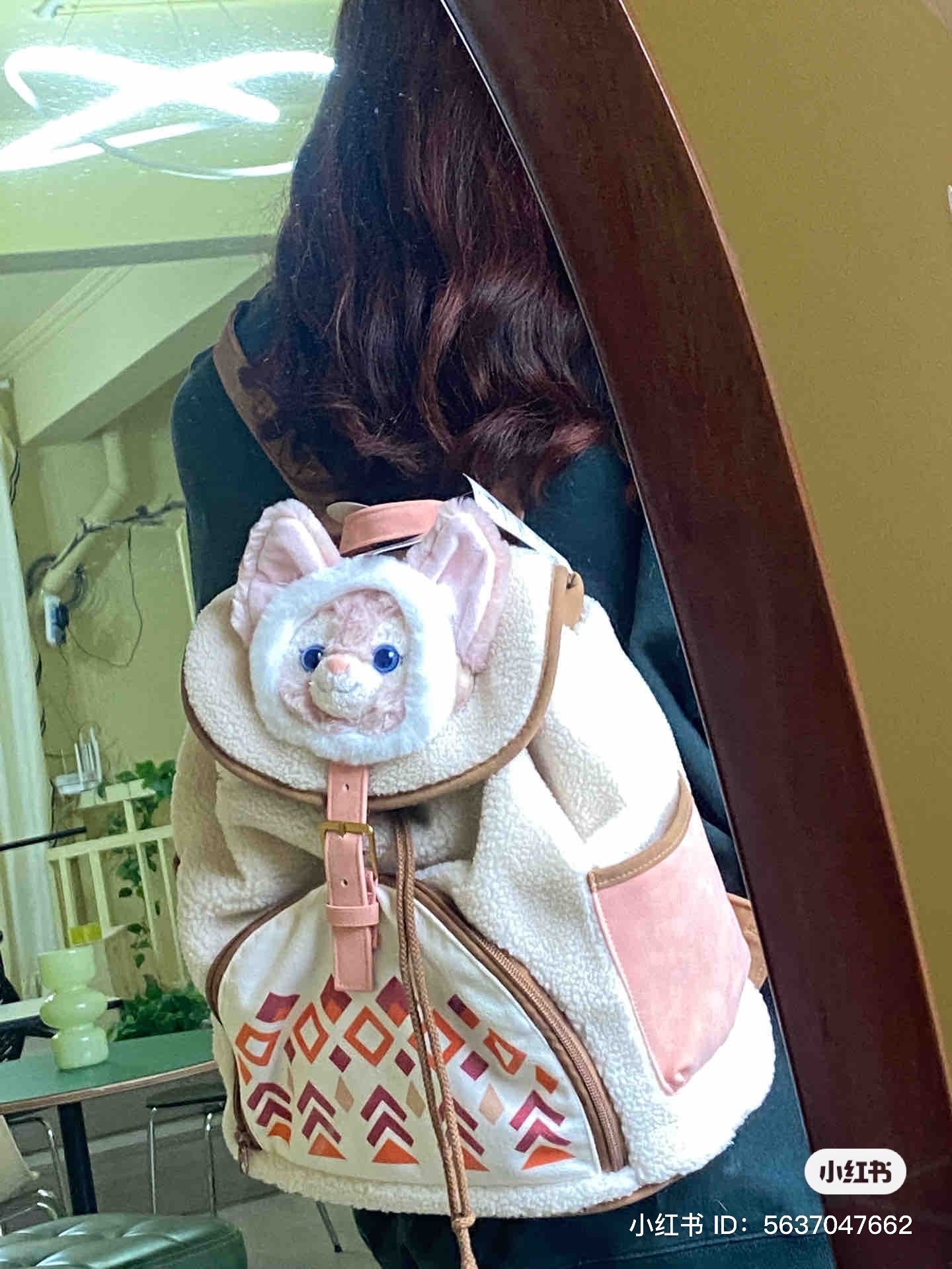 Disney SH|小小梦想家系列毛茸茸贝儿多功能双肩包/书包/大容量耐装