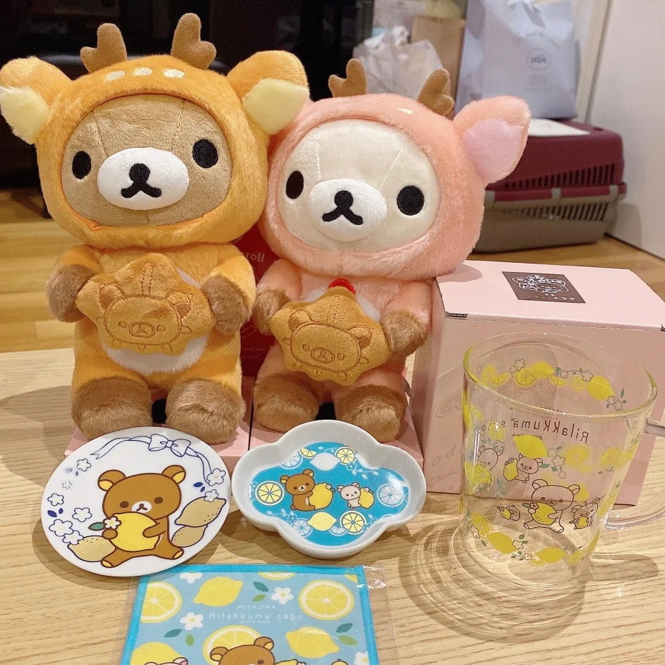 Rilakkuma轻松熊|地域限定御守寓意宫岛鹿角玩偶/公仔|約W170×250mm