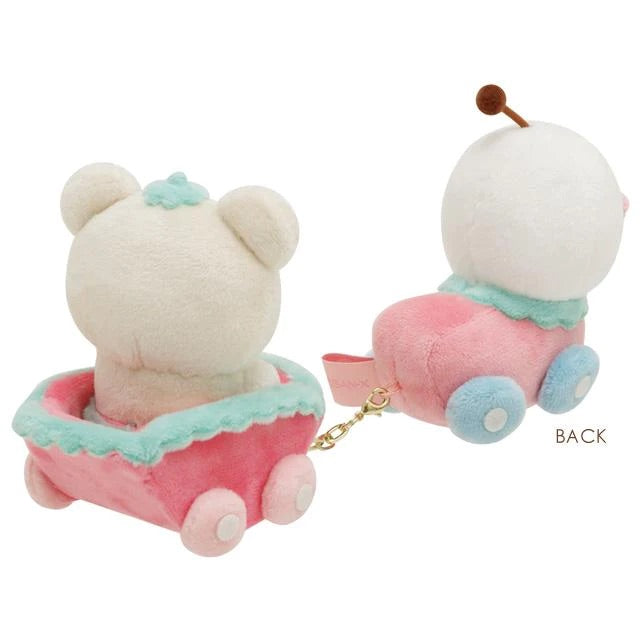 Rilakkuma轻松熊|草莓日系列小白熊乘车车2只?车车组|約85×60×205mm