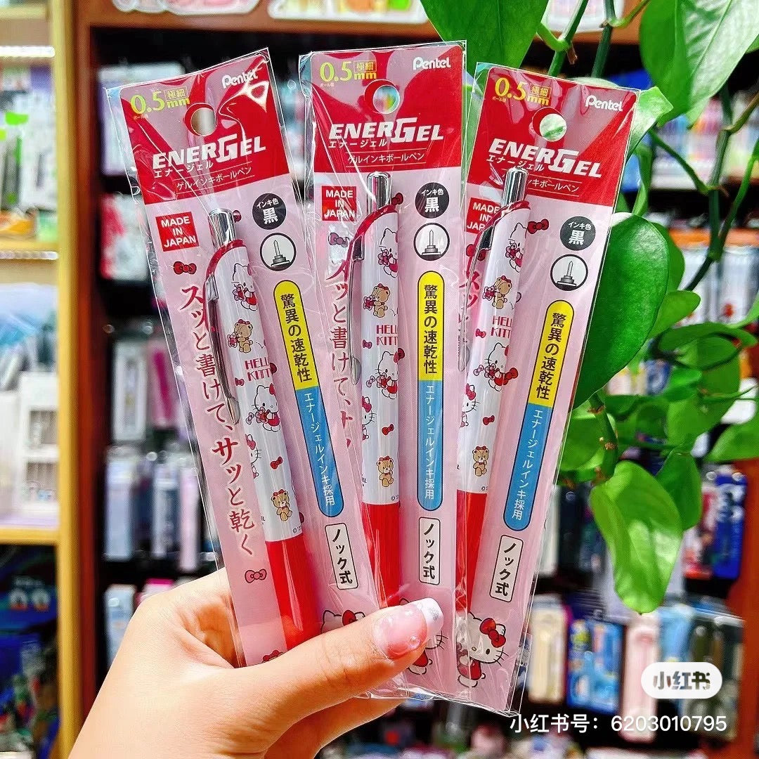 Sanrio|pental中性黑色原子笔|0.5mm笔芯