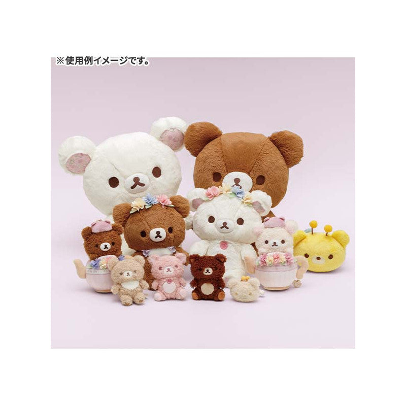 Rilakkuma轻松熊|软软绵绵花环茶会限定大公仔/玩偶/脚上有图案哟|约280×270×170mm