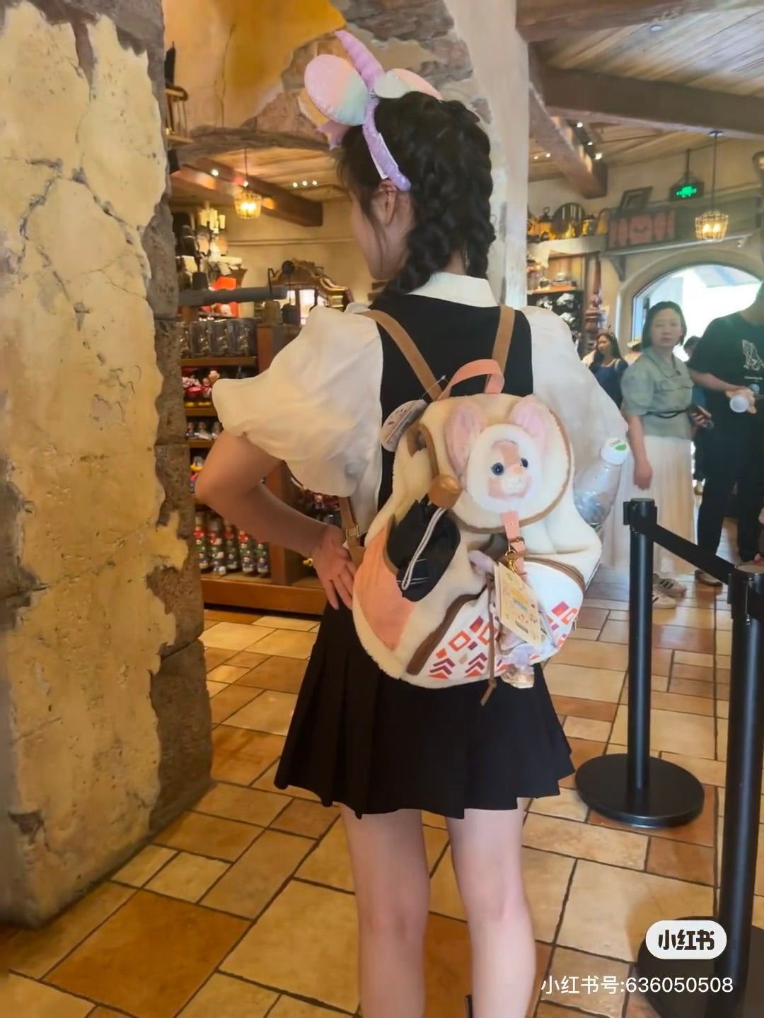 Disney SH|小小梦想家系列毛茸茸贝儿多功能双肩包/书包/大容量耐装